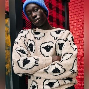 Woolrich x Target Adult Unisex Sheep Print Pullover Sweater LE NWT